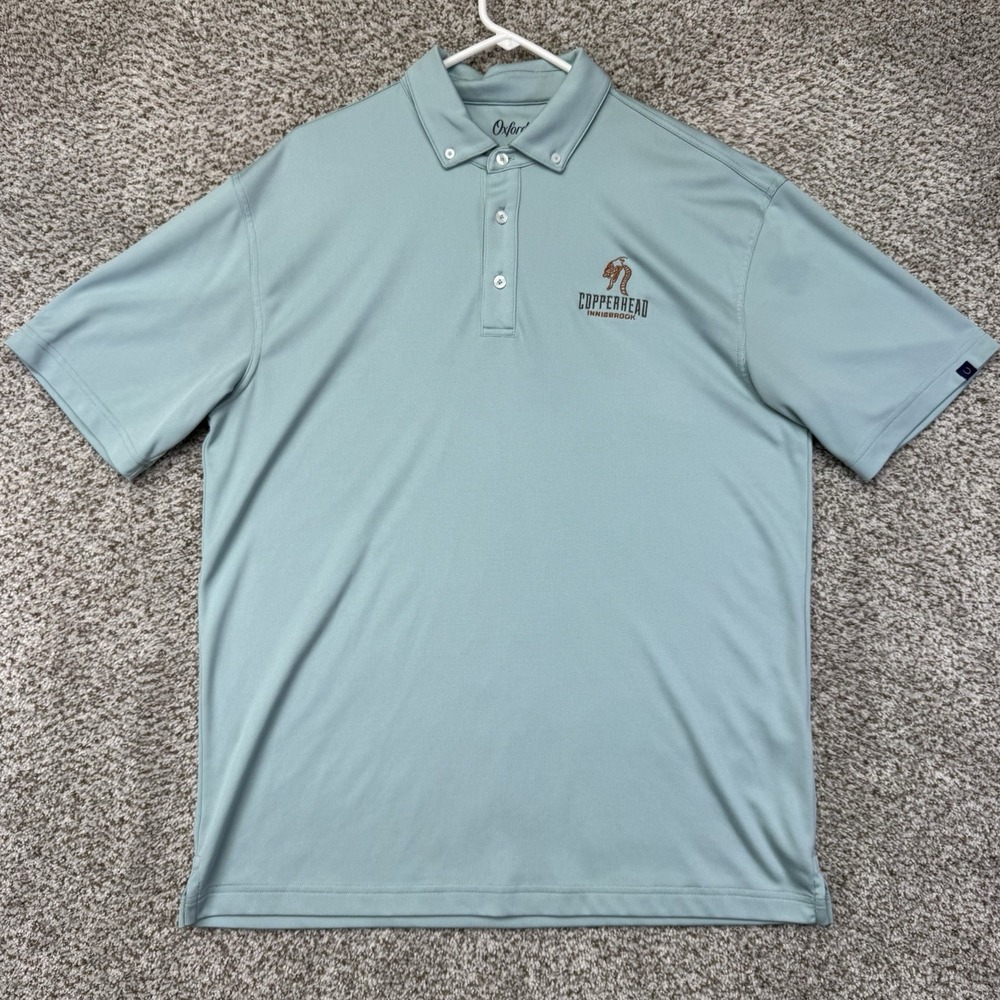 Oxford Golf Polo Shirt Men's Size Large Blue Copperhead Innisbrook Performance